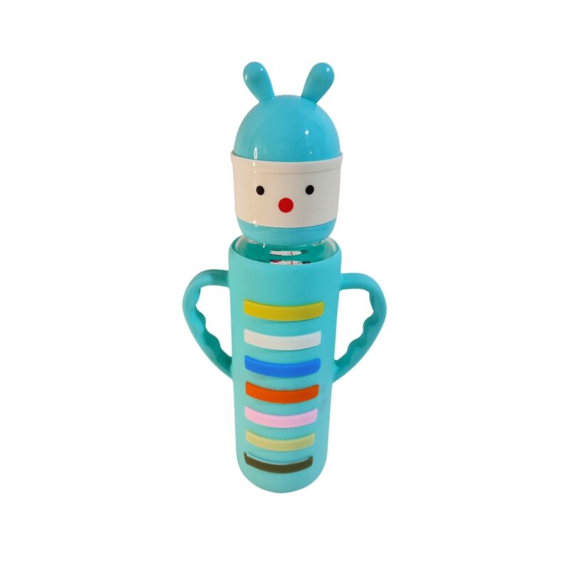 Mamadera de Robotín con Emboque Grande - Celeste
