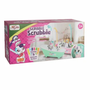 Set Scribble Scrubbie con Mascotas Lavables y Tina
