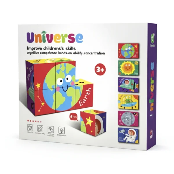Puzzle Educativo en Cubos 6 en 1
