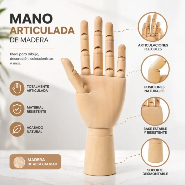 Mano Articulada de Madera